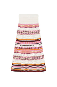 Fairisle midi skirt - Pink