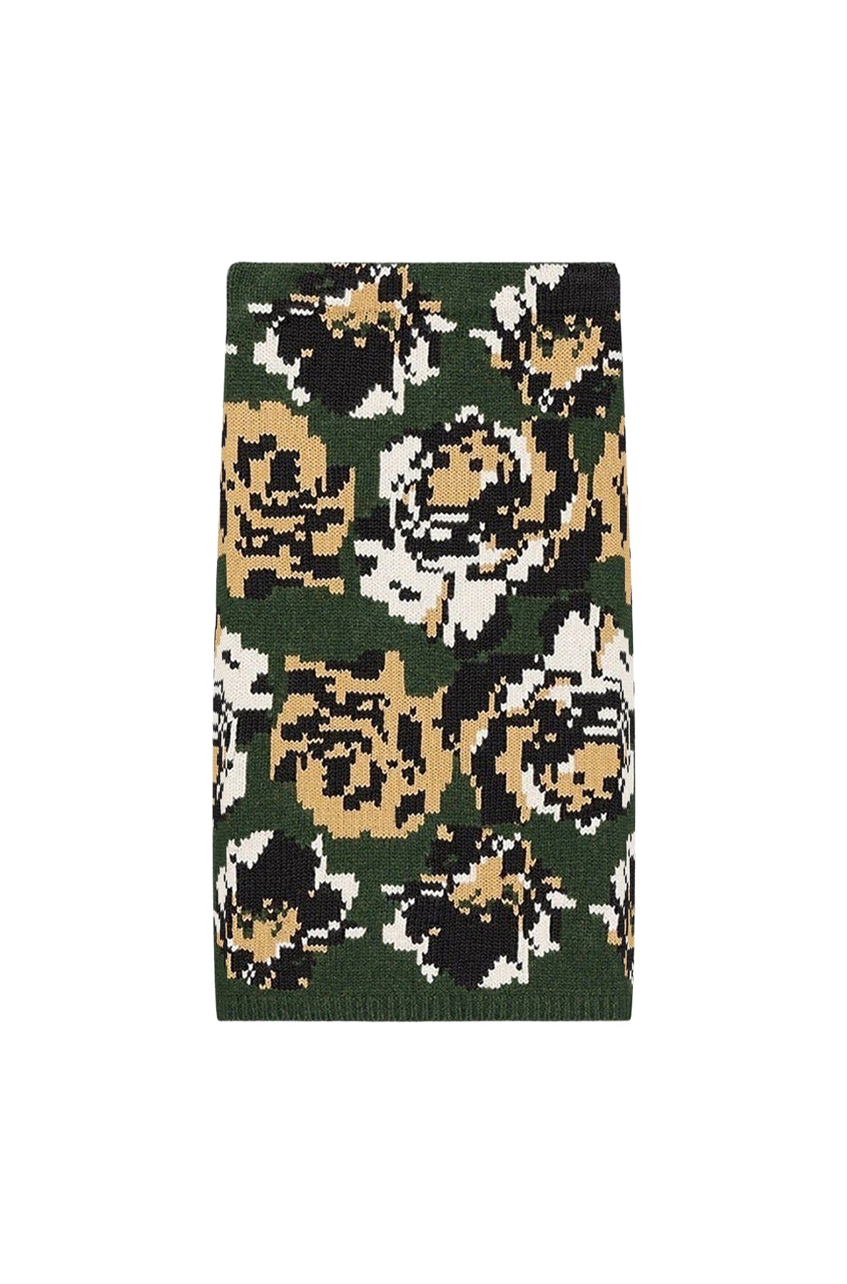 Pixel Flowers Midi Skirt