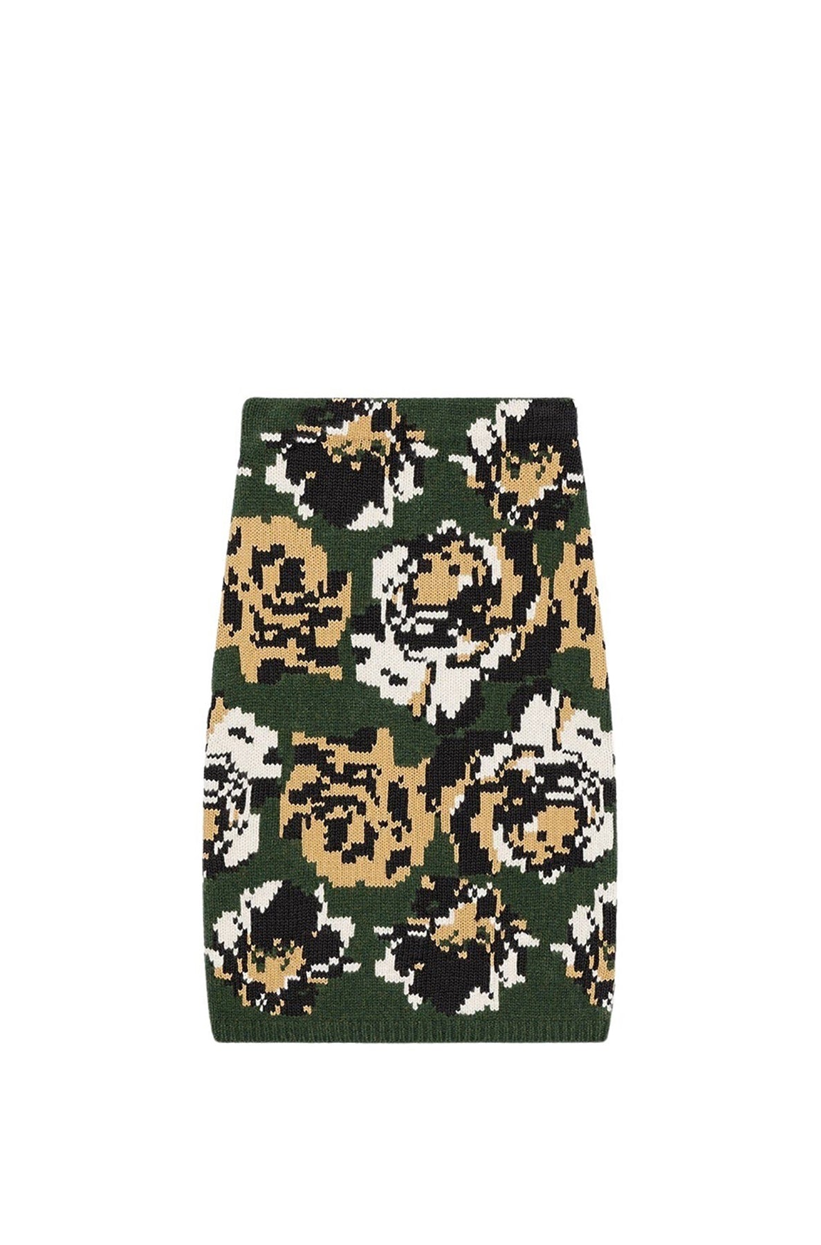 Pixel Flowers Midi Skirt