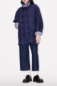 Caban en laine - Midnight Blue