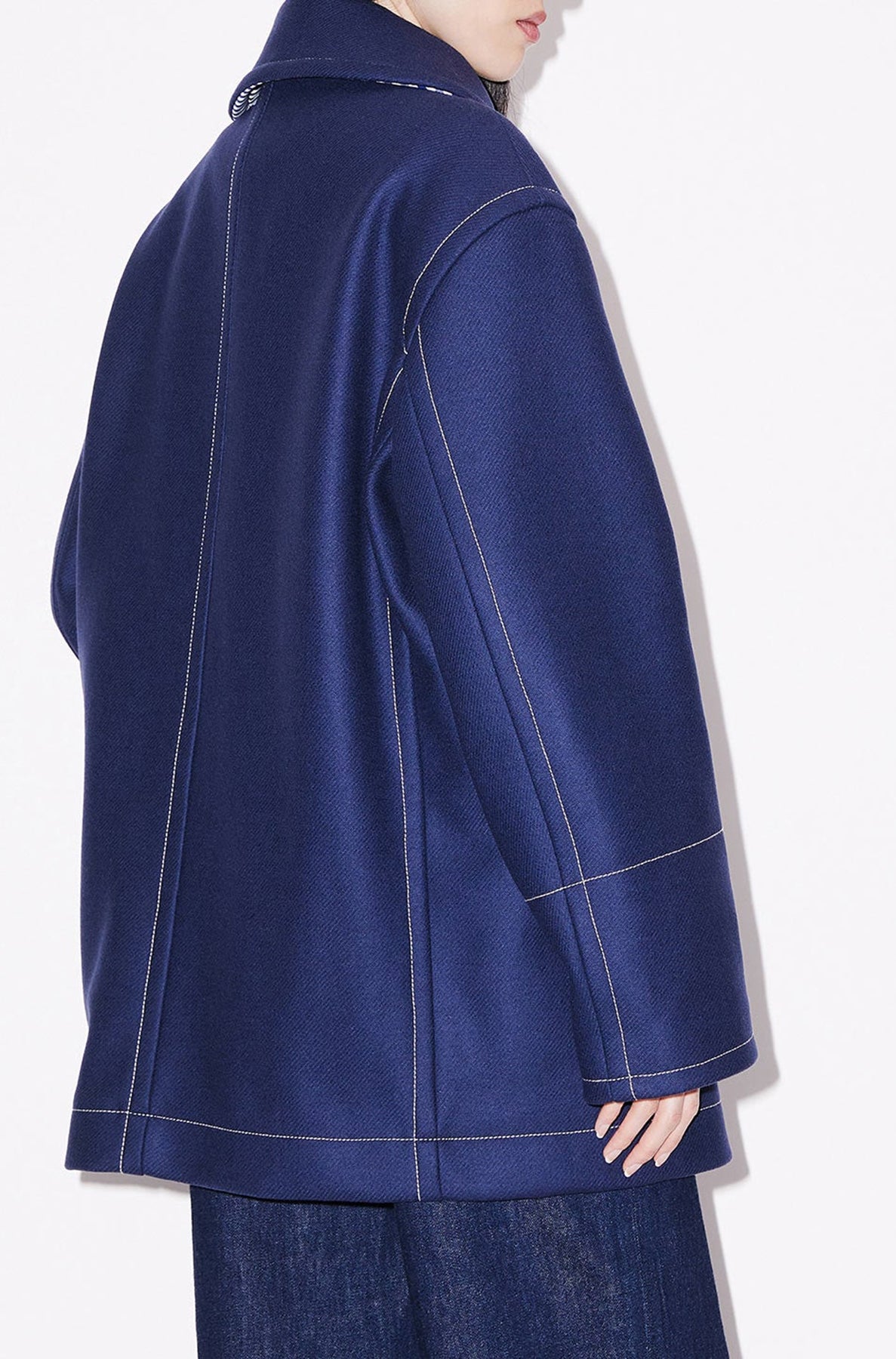 Caban en laine - Midnight Blue