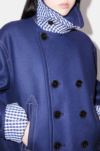 Caban en laine - Midnight Blue