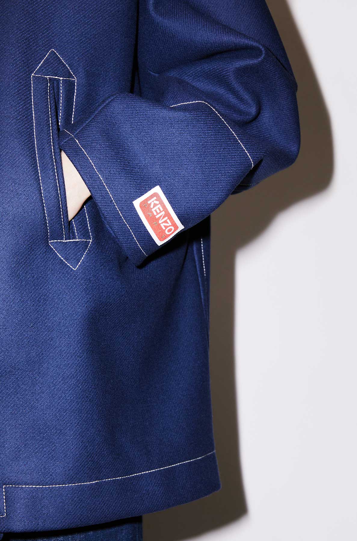 Caban en laine - Midnight Blue