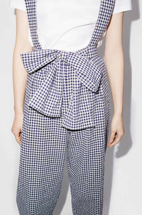 Pantalon noué vichy - Midnight Blue