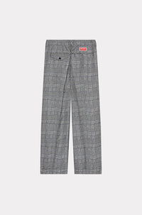 Pantalon de tailleur Wavy Check à poches - Black