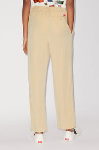 Pantalon de tailleur élastiqué - Beige