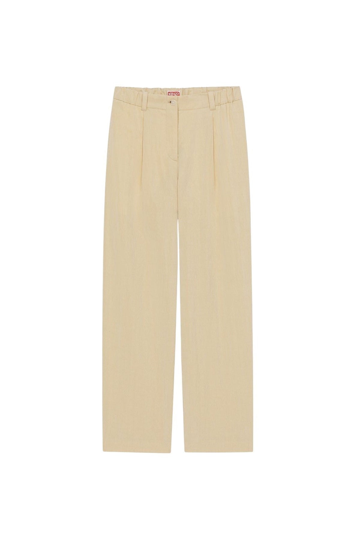 Pantalon de tailleur élastiqué - Beige