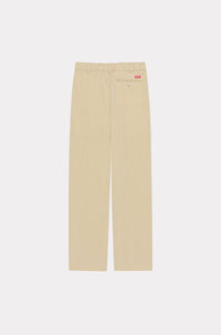 Pantalon de tailleur élastiqué - Beige