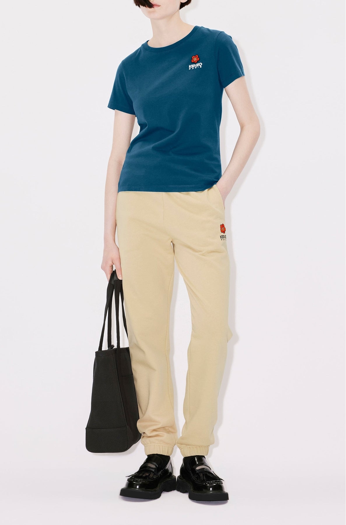Pantalon de jogging brodé "Boke Flower" - Camel