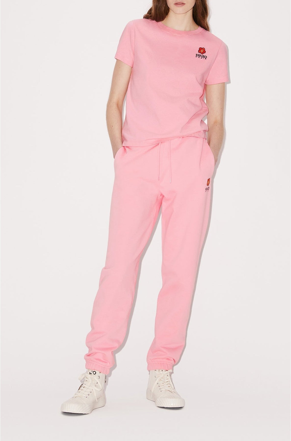 Pantalon de jogging brodé "Boke Flower" - Rose