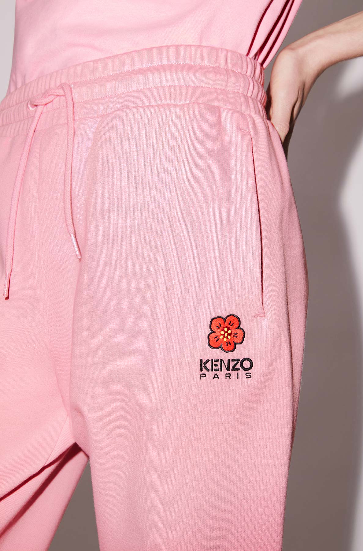 Pantalon de jogging brodé "Boke Flower" - Rose