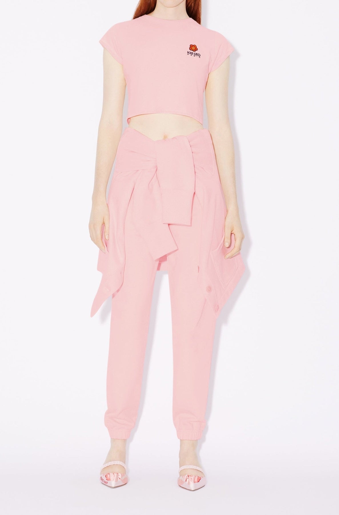 Pantalon de jogging brodé Boke Flower - Faded Pink
