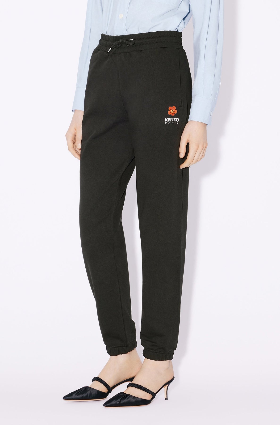 Pantalon de jogging brodé Boke Flower - Black