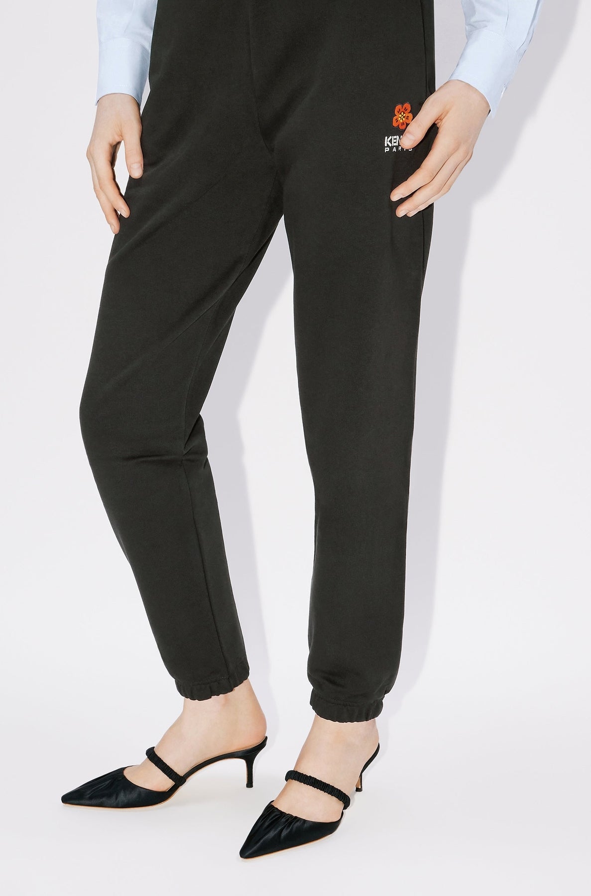 Pantalon de jogging brodé Boke Flower - Black