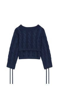 Pull court à lacets - Midnight Blue