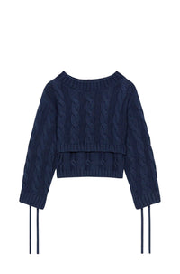 Cable Lace Up Jumper