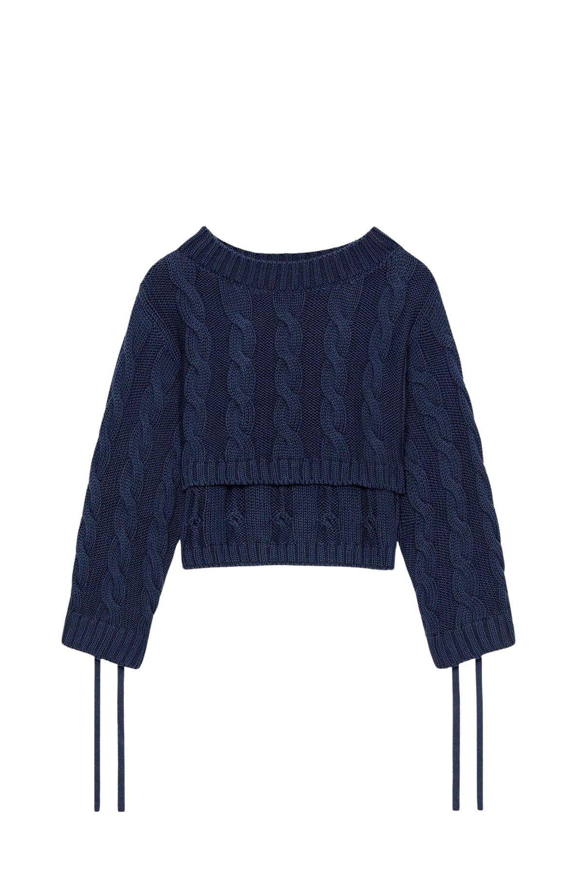 Cable Lace Up Jumper