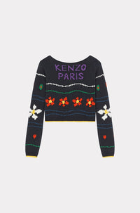 Kenzo Pixel Cropped Sweater - Black