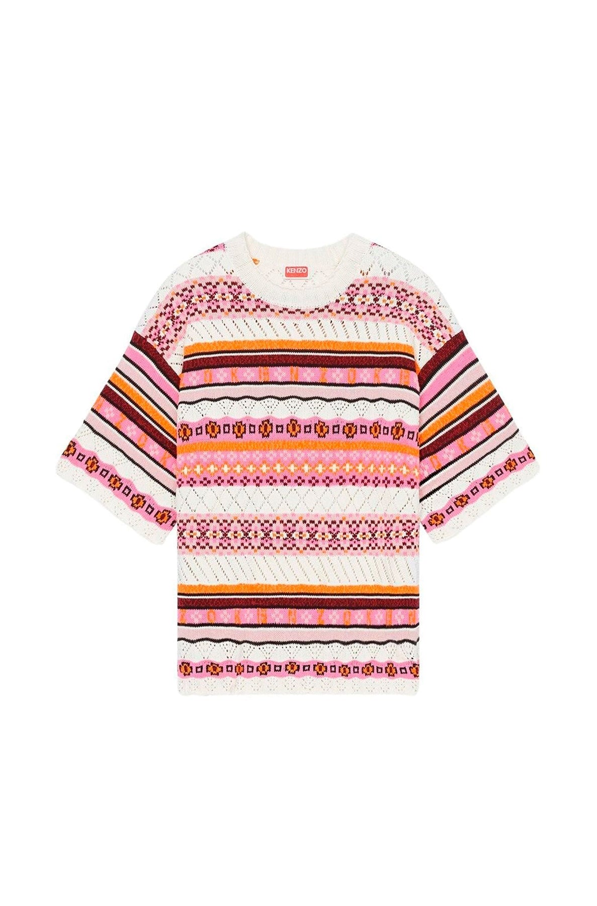Fairisle oversize jumper - Pink