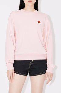 Boke Flower embroidered jumper in wool - Faded Pink