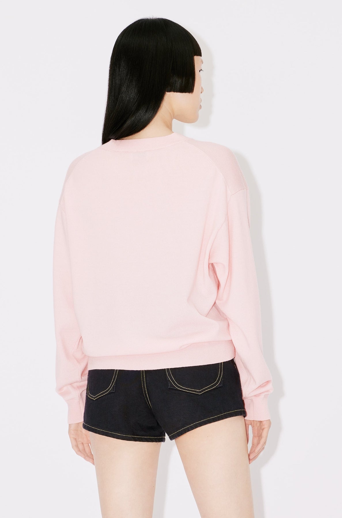 Boke Flower embroidered jumper in wool - Faded Pink