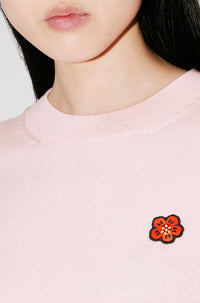 Boke Flower embroidered jumper in wool - Faded Pink
