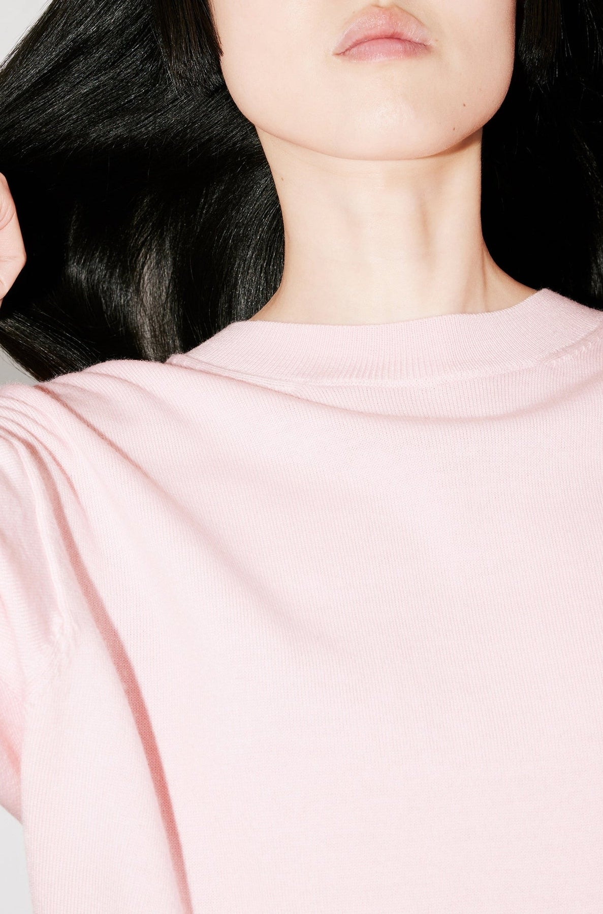 Boke Flower embroidered jumper in wool - Faded Pink