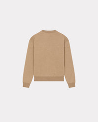 Pull brodé "Boke Flower" en laine - Tabac