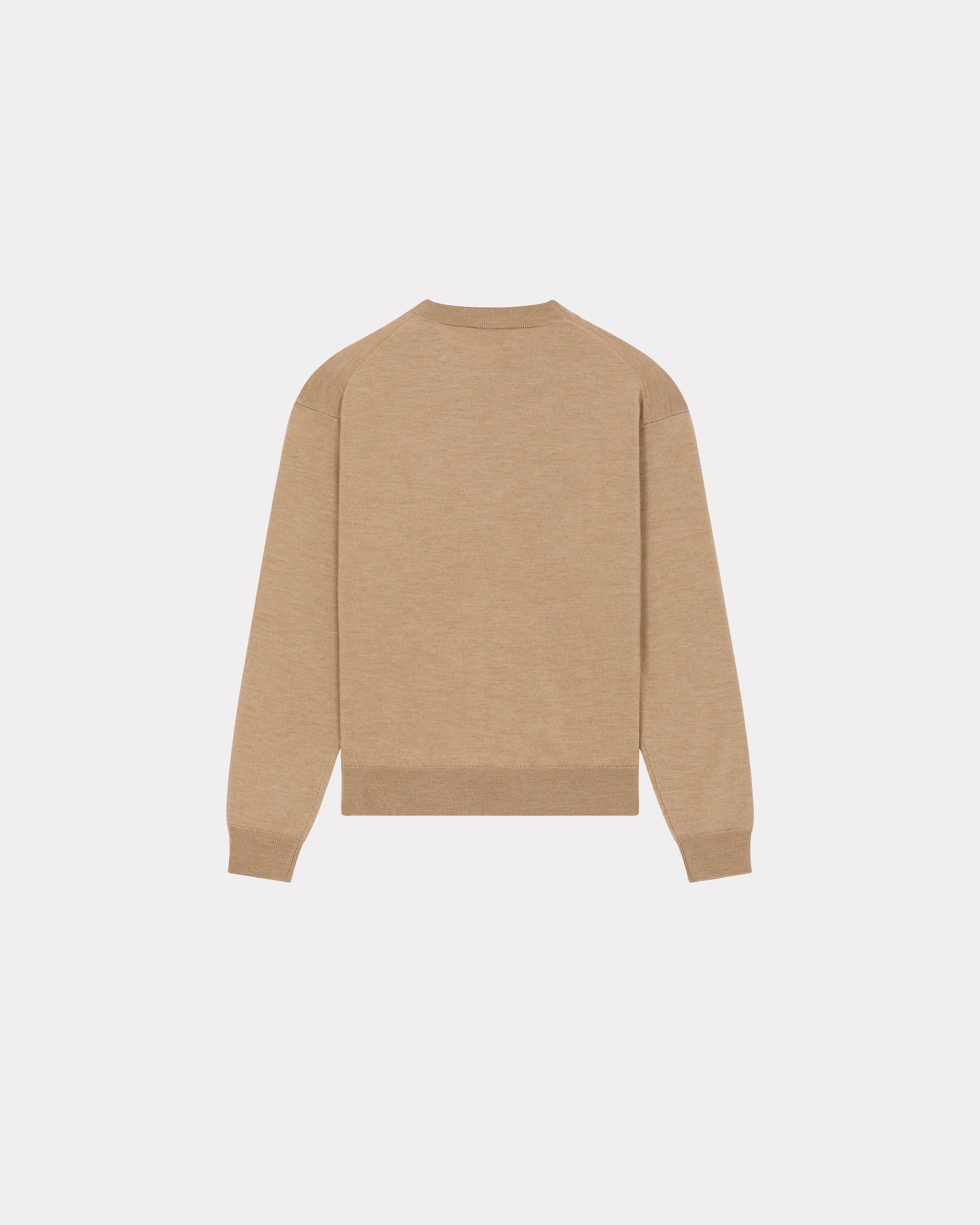 Pull brodé "Boke Flower" en laine - Tabac