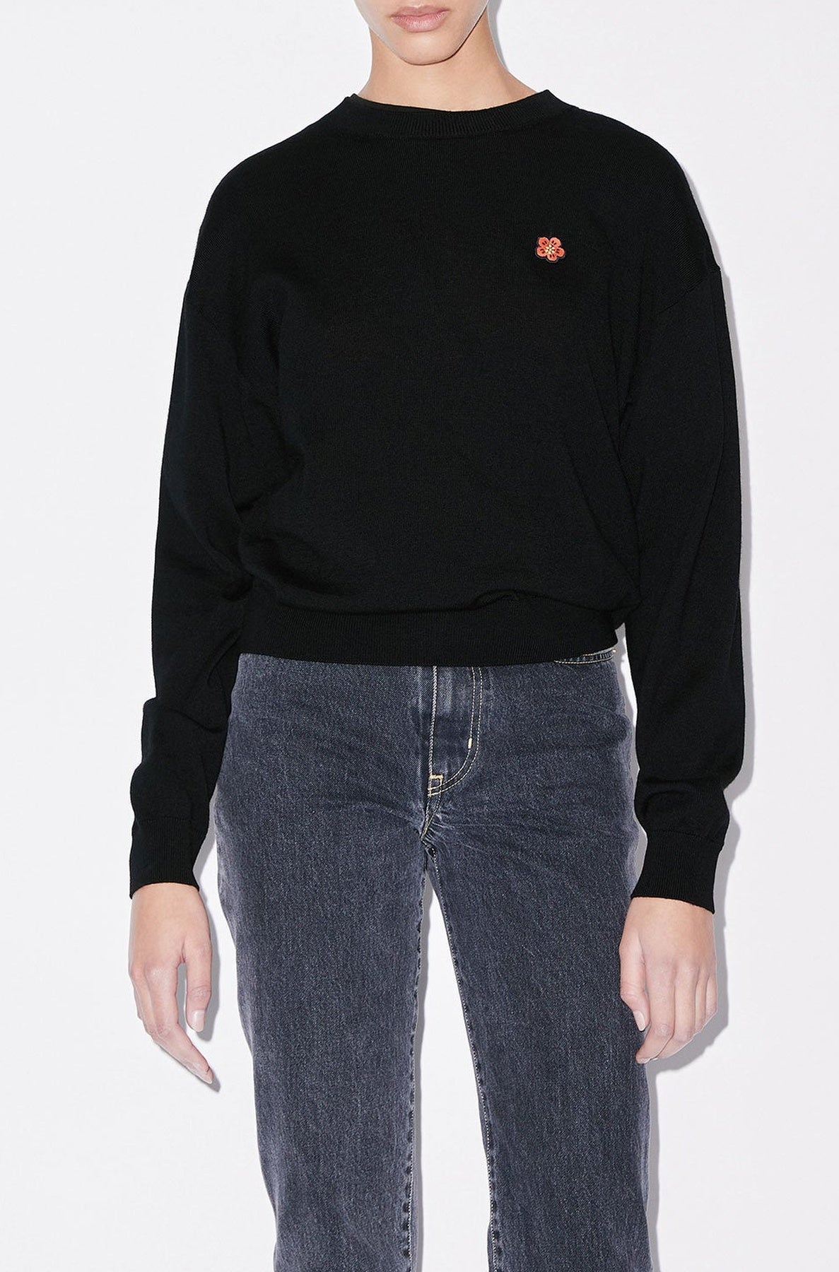 Pull brodé Boke Flower en laine - Black