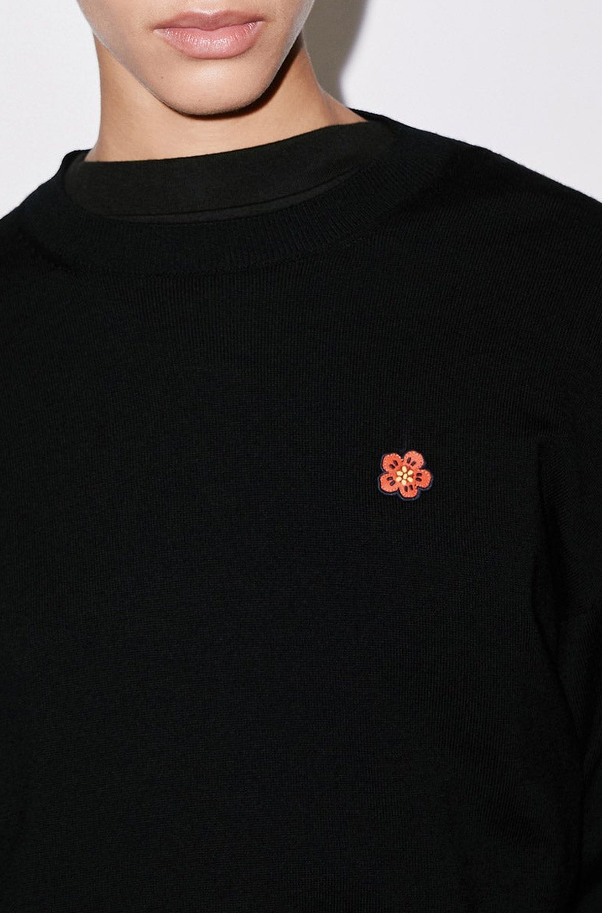 Pull brodé Boke Flower en laine - Black