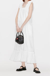 Robe midi plissée - Off White