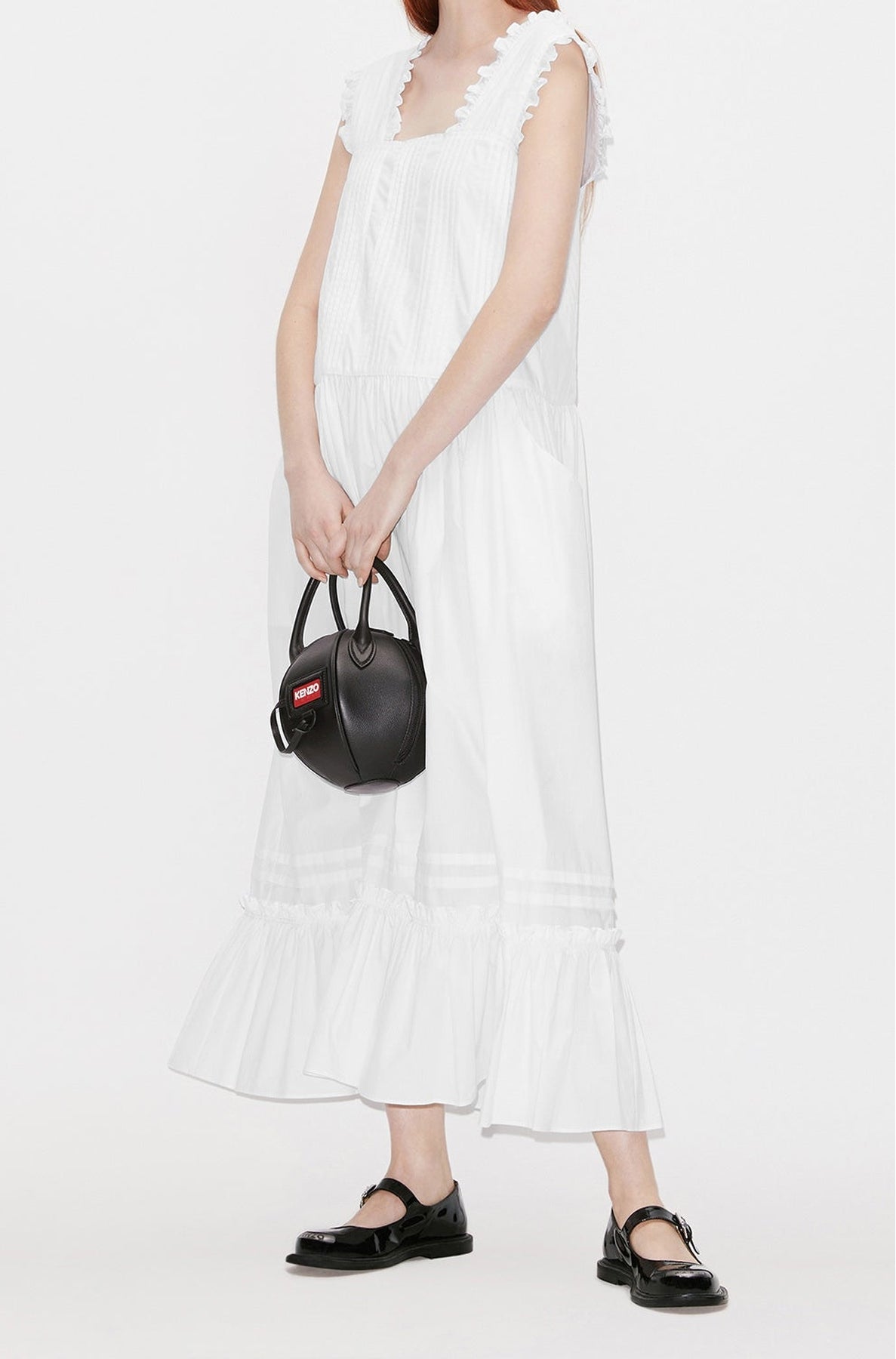 Robe midi plissée - Off White