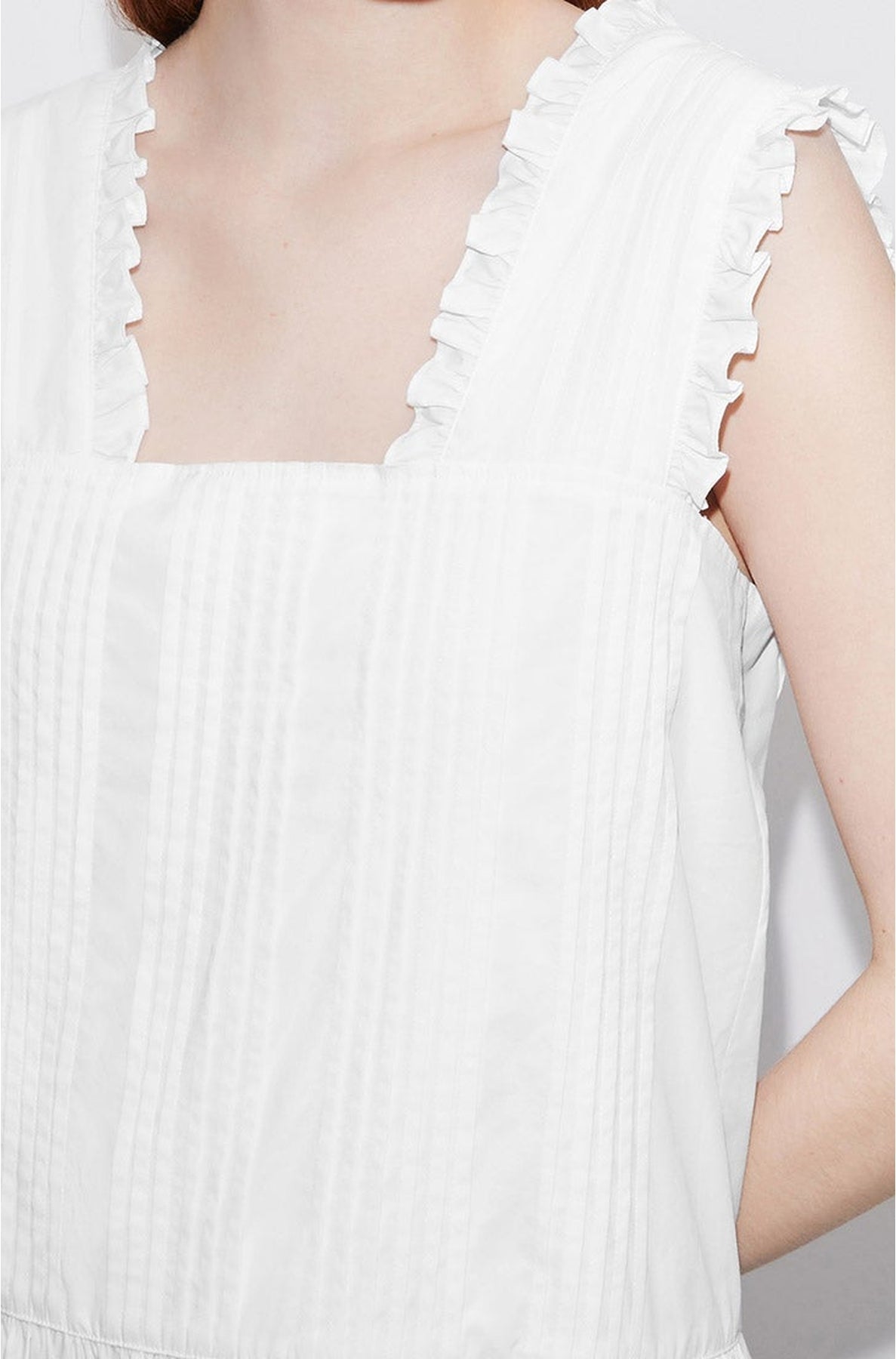 Robe midi plissée - Off White