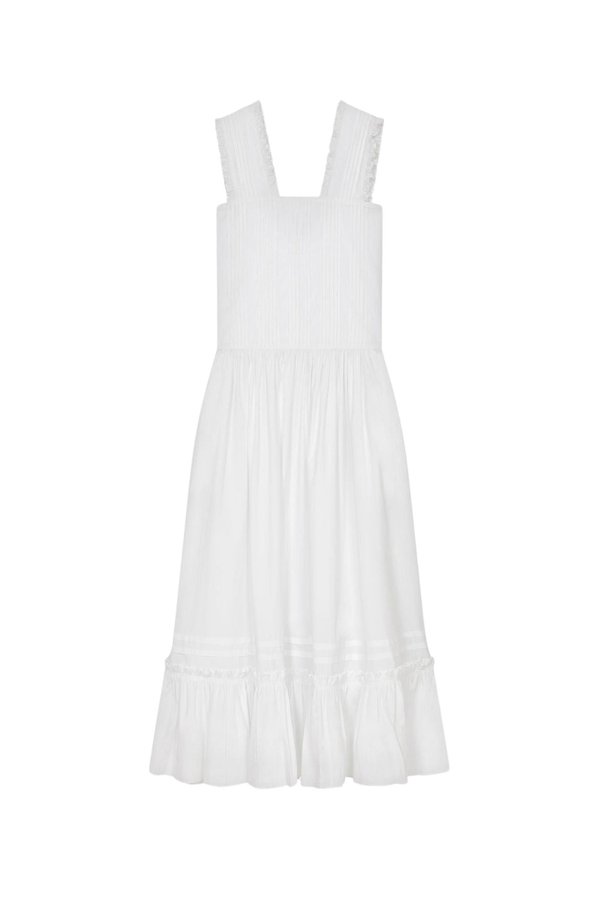 Robe midi plissée - Off White