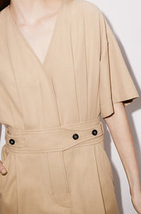 Robe à ceinture réglable - Beige