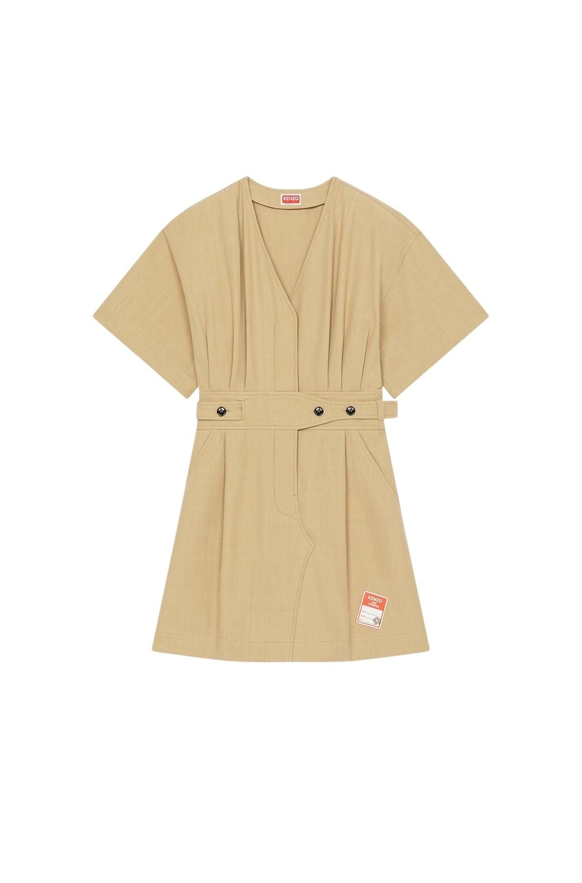 Robe à ceinture réglable - Beige