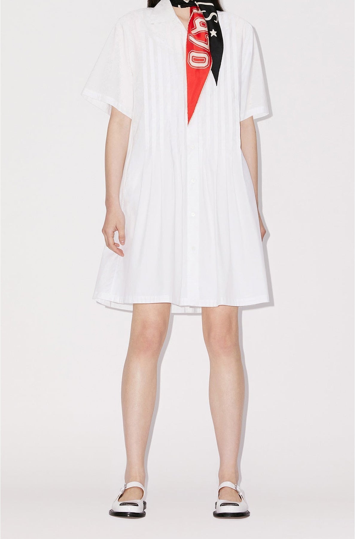 Robe chemise à poches - Off White