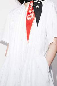 Robe chemise à poches - Off White