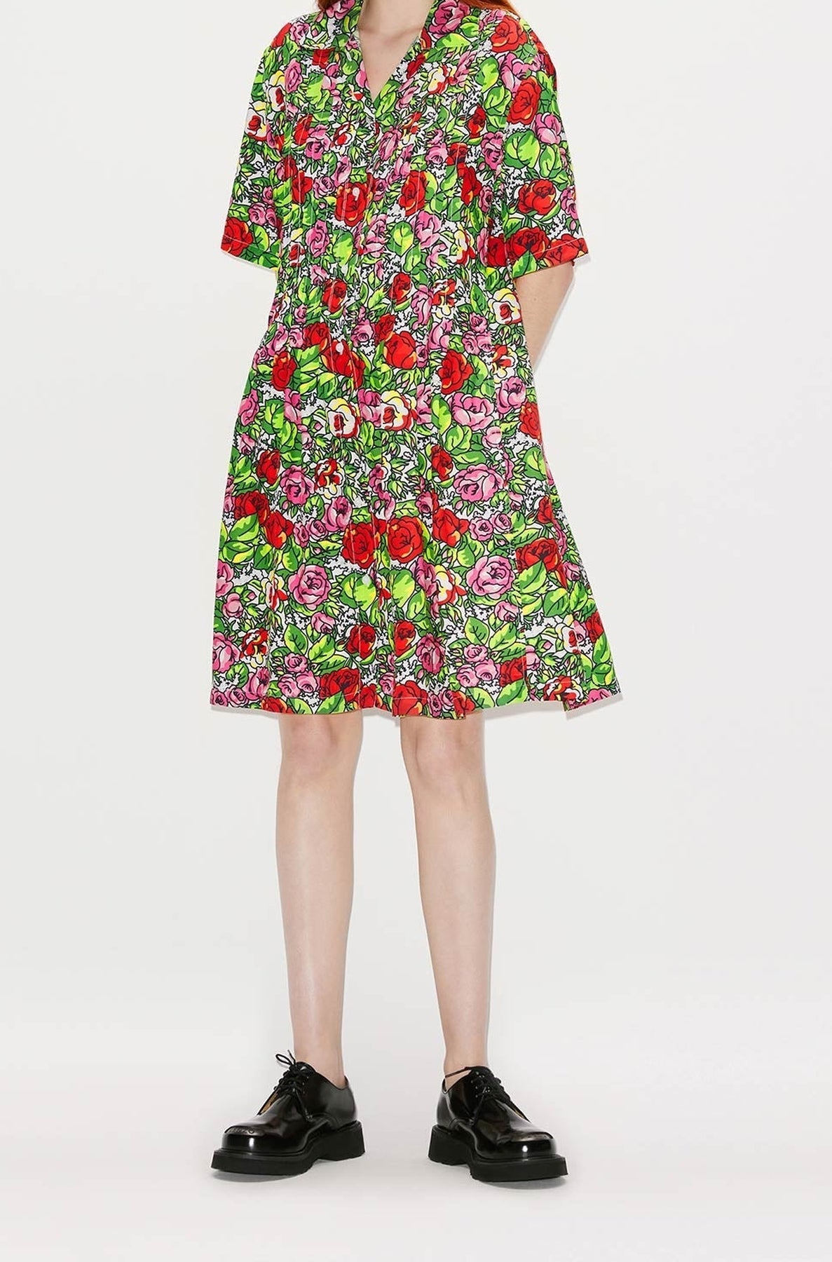 Robe chemise Hawaiian Flower imprimée - Off White