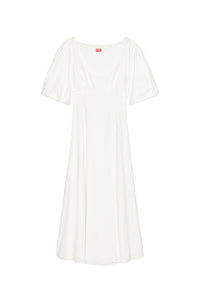 Robe midi en broderie anglaise - Off White