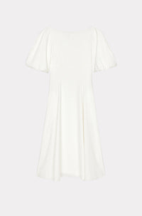 Robe midi en broderie anglaise - Off White