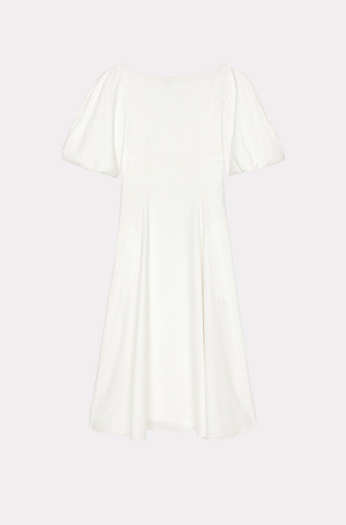 Robe midi en broderie anglaise - Off White