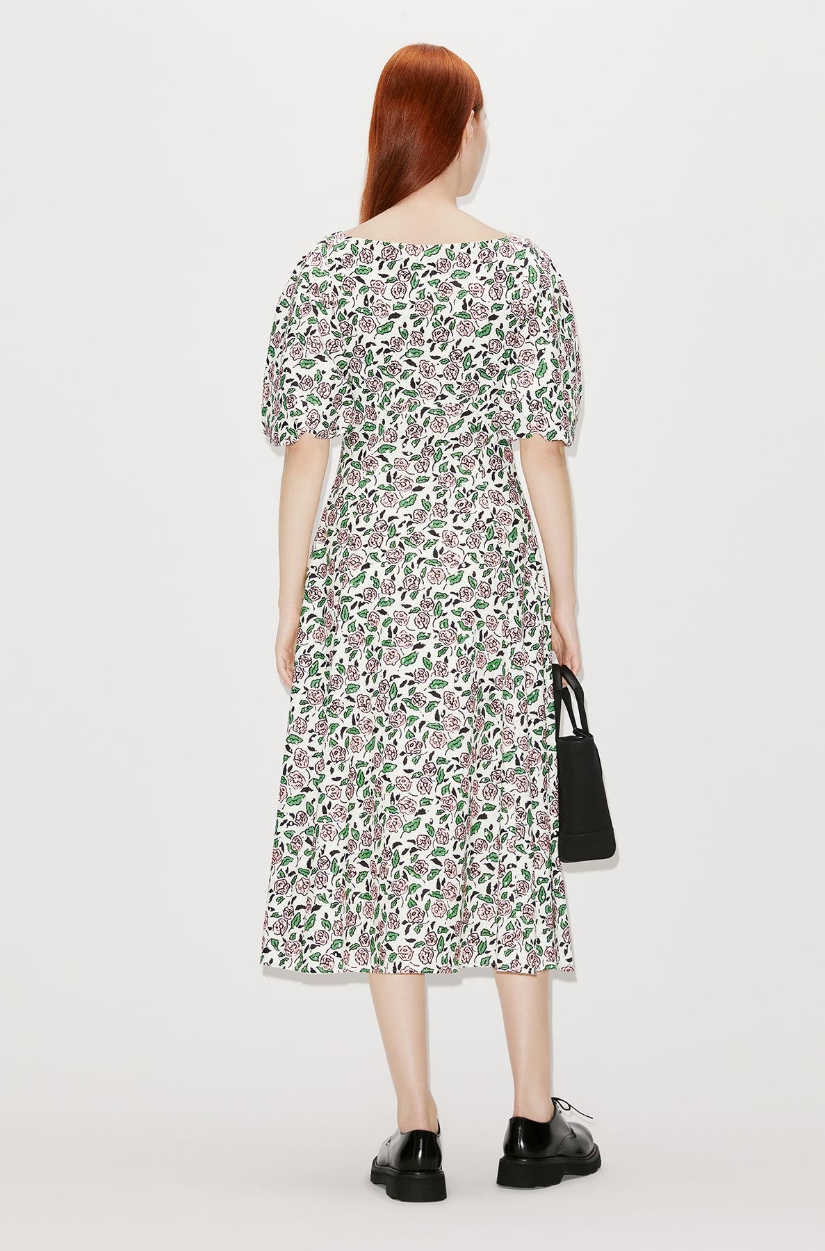 Robe midi en broderie anglaise - Off White