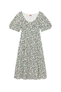 Robe midi en broderie anglaise - Off White
