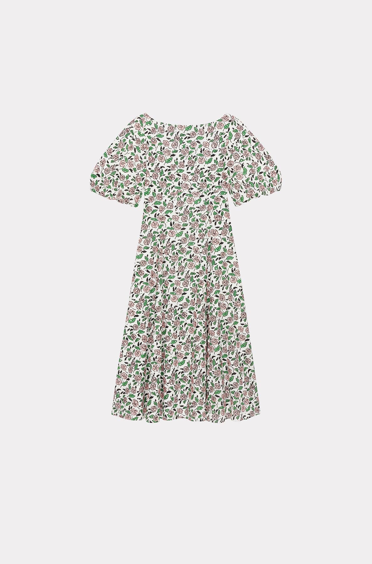 Robe midi en broderie anglaise - Off White