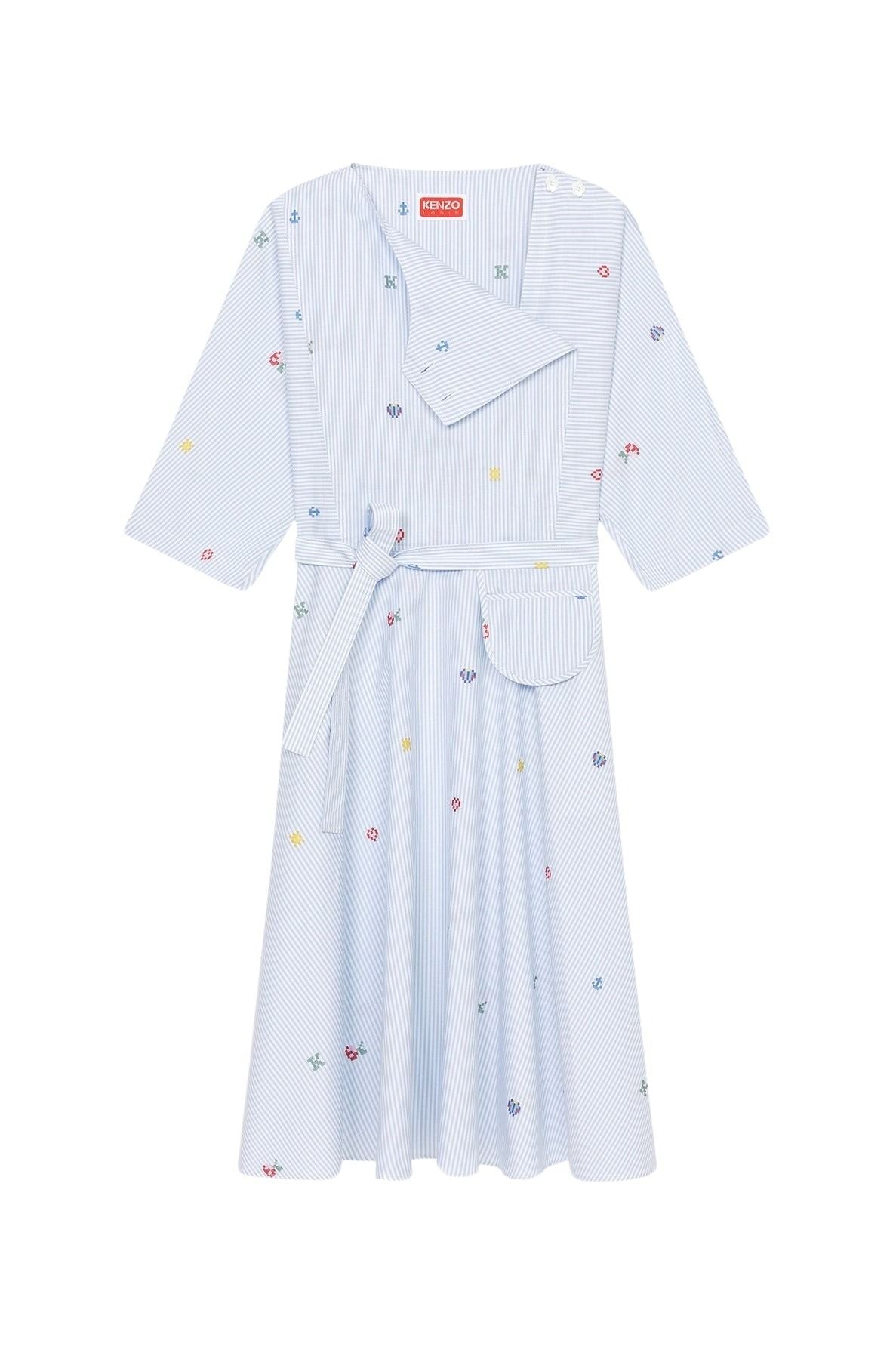 Kenzo Pixel midi-length dress - Light Blue
