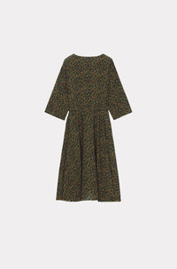 Robe midi imprimée - Khaki