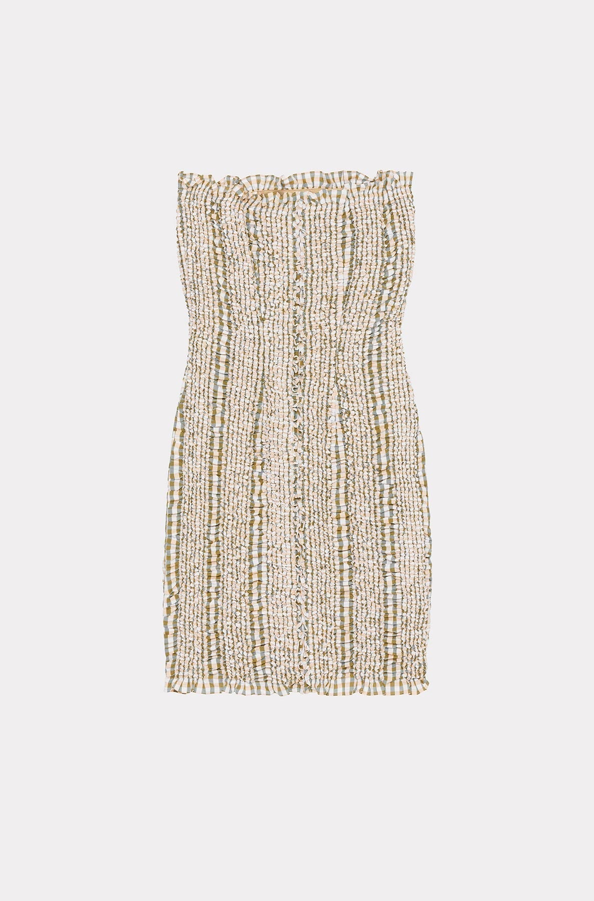 Robe bustier smockée - Grass Green