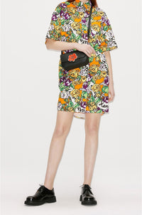 Robe chemise Hawaiian Flower - Medium Orange